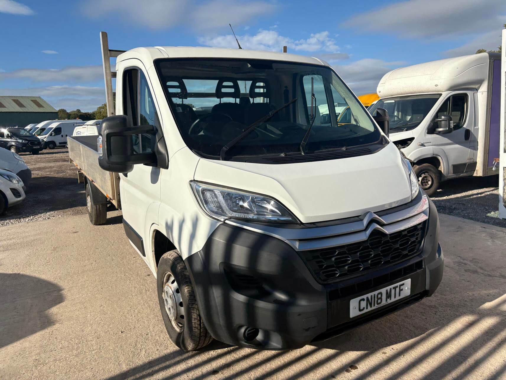 2018 Citroen Relay 35 L3 Hdi 65k flat bed drop side chassis cab Euro 6 No Vat