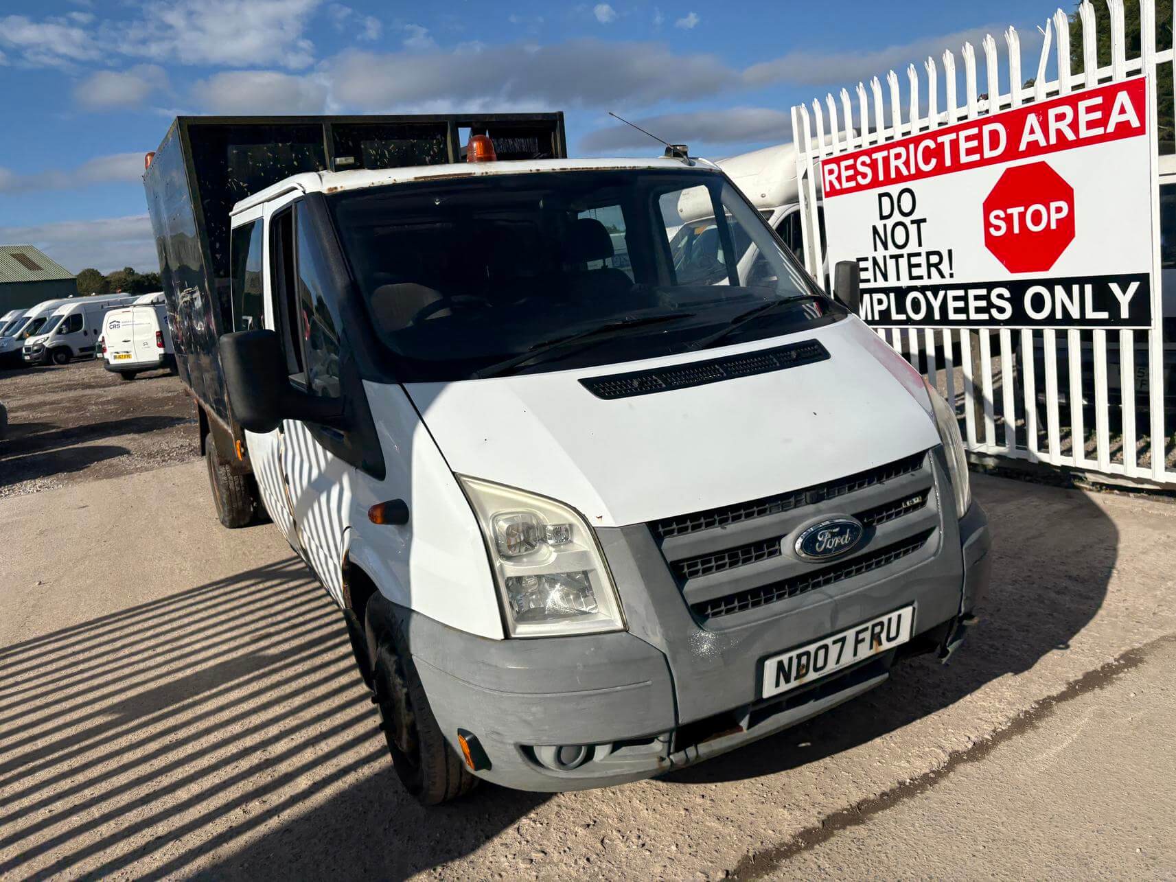 2007 Ford Transit 2.4 tdci 100 T350 crew Cab box caged tipper 99k miles No Vat