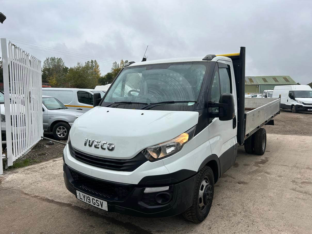 2019 Iveco Daily 35C14 twin wheeler flat bed drop side needs break repair No Vat