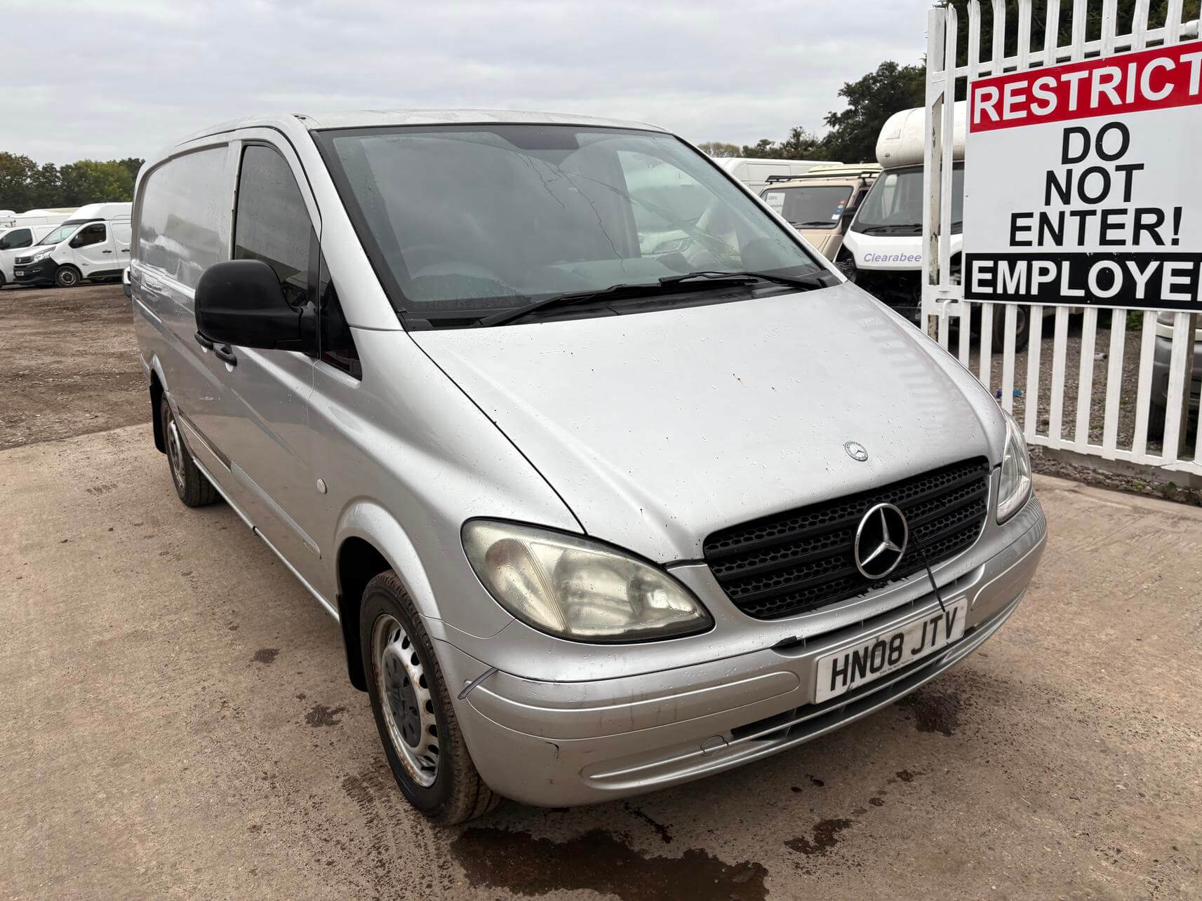 2008 Mercedes Vito 115 2.2 Cdi LWB silver 12 months mot twin doors NoVat bargain