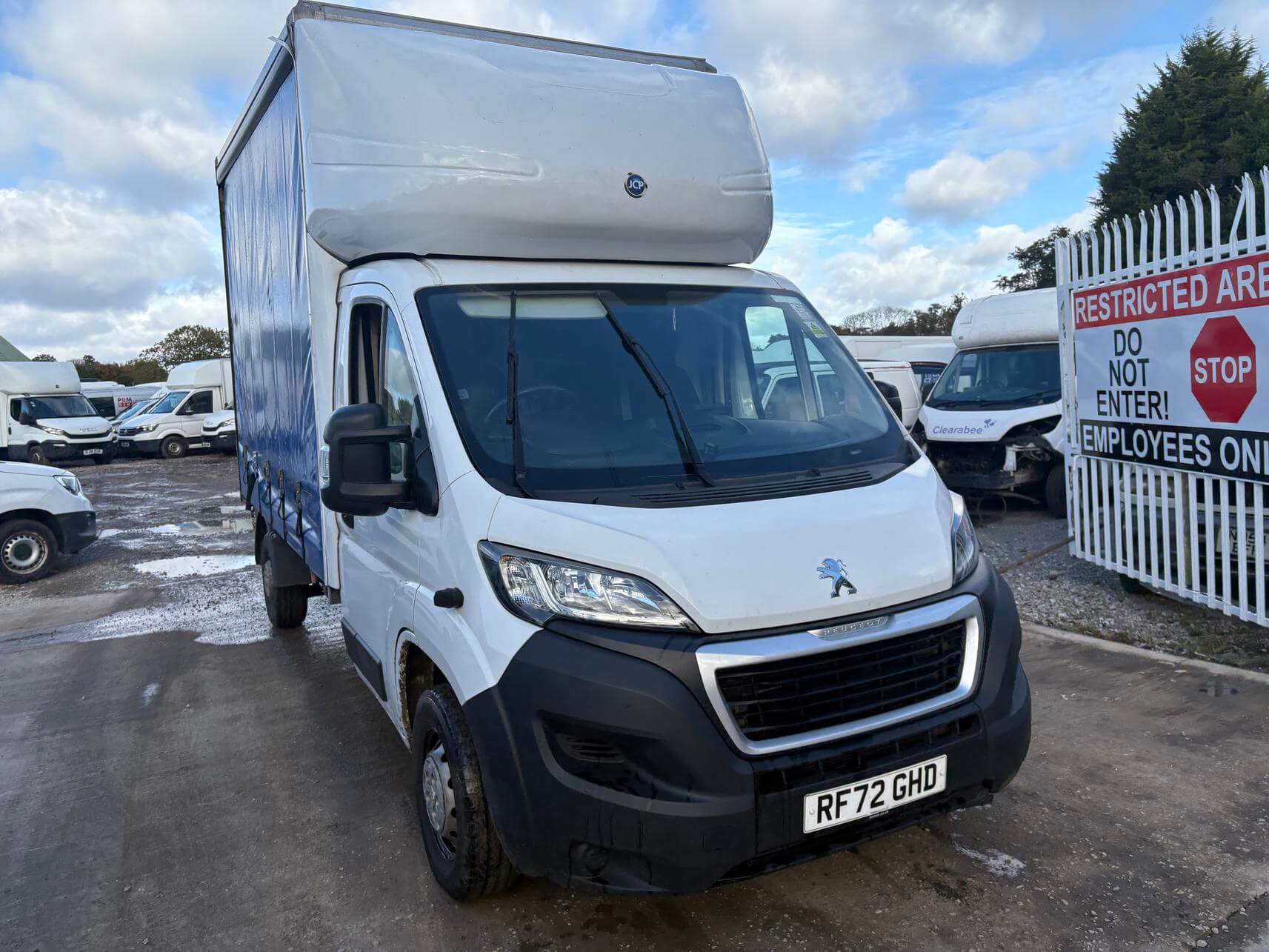 72 Plate Peugeot Boxer 335 L3 2.2 Hdi 69k Luton box curtain sider Euro 6 Vat Inc