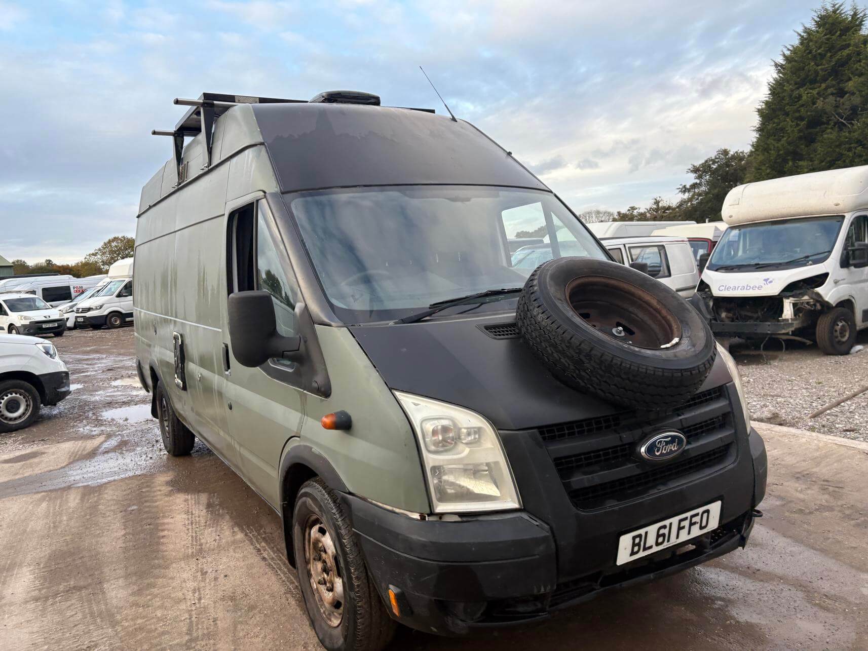 61 Plate Ford Transit 2.4 tdci  115 T350 Lwb Rwd camper conversion project No Vat