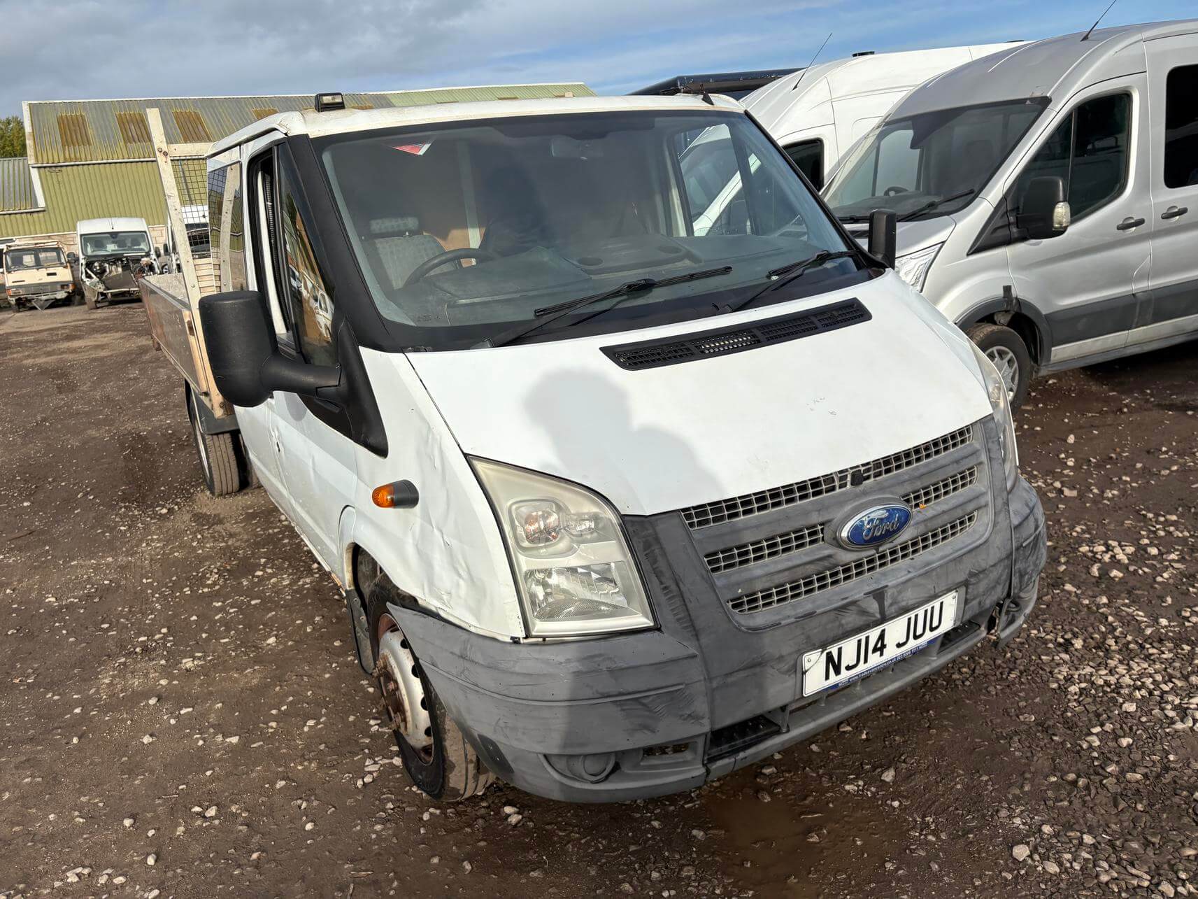 2014 Ford Transit 2.2 tdci 100 T350 Rwd 110k flat bed crew cab needs turbo NoVat