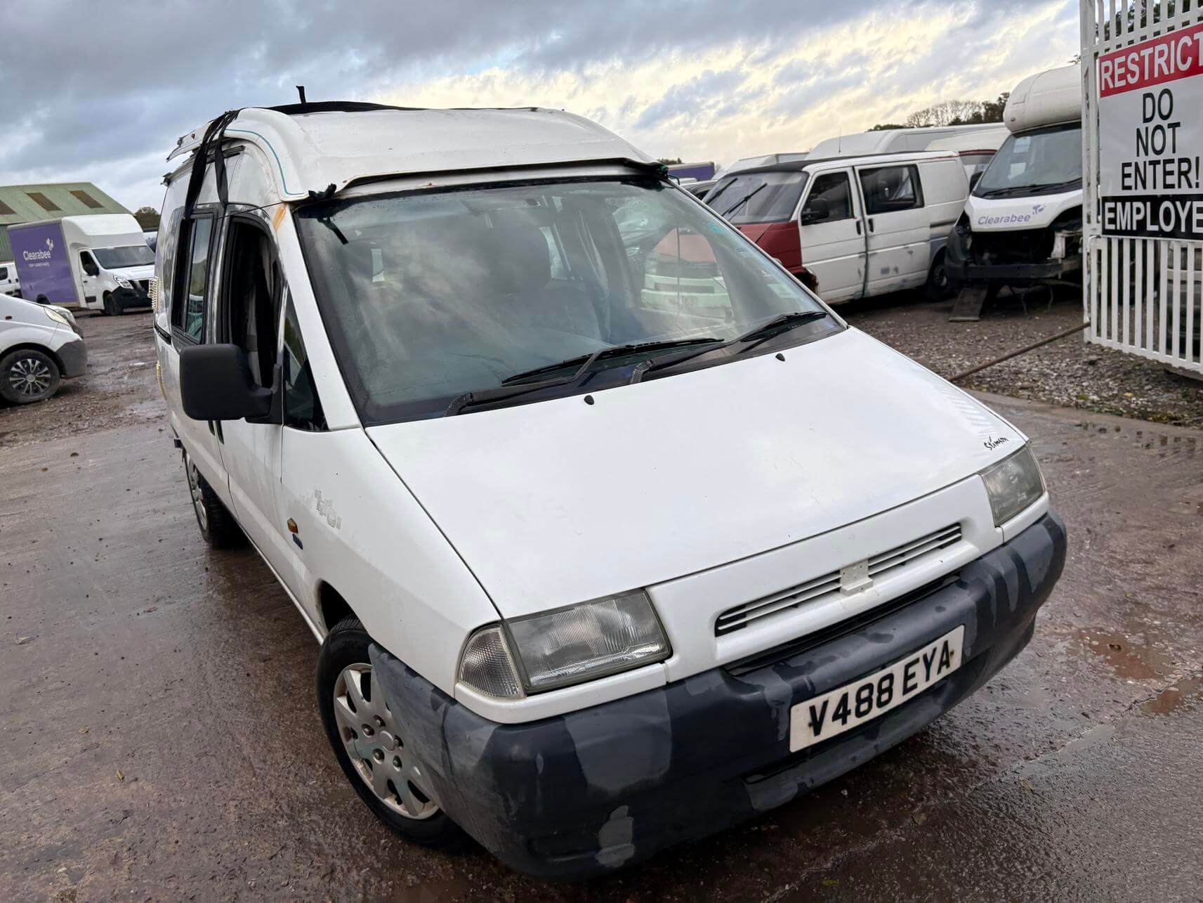 1999 Fiat Scudo 1.9Td pop top camper starts drives needs repairs 1 owner No Vat