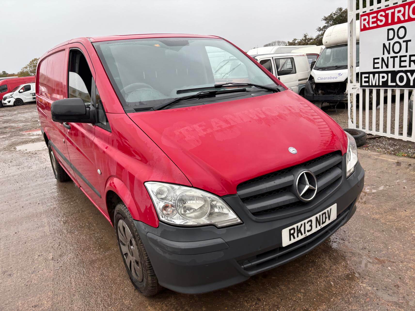 2013 Mercedes Vito 110 Red 2.2 Cdi Lwb twin doors 12 months mot No Vat bargain