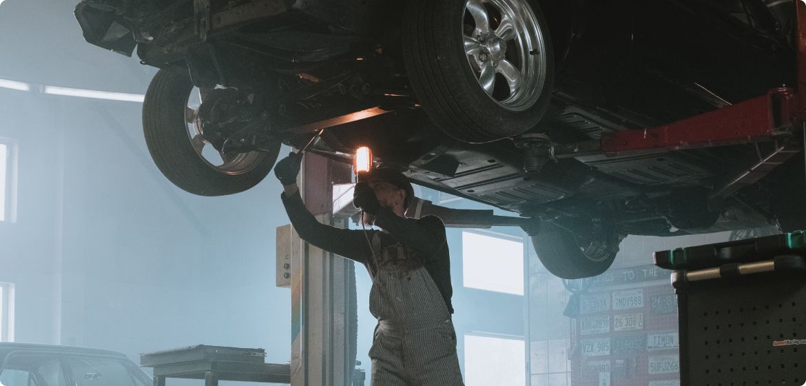man fix car