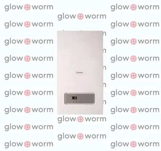 A Glow-worm Ultimate 3 Boiler on a background of glowworm wallpaper
