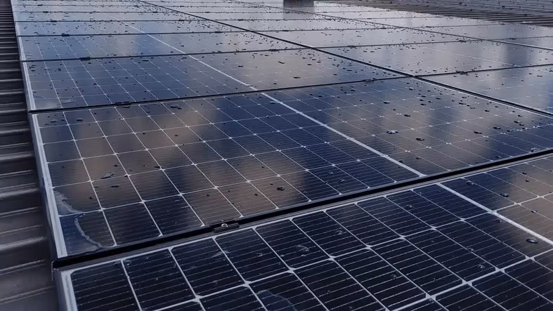 Jinko solar panels on a roof