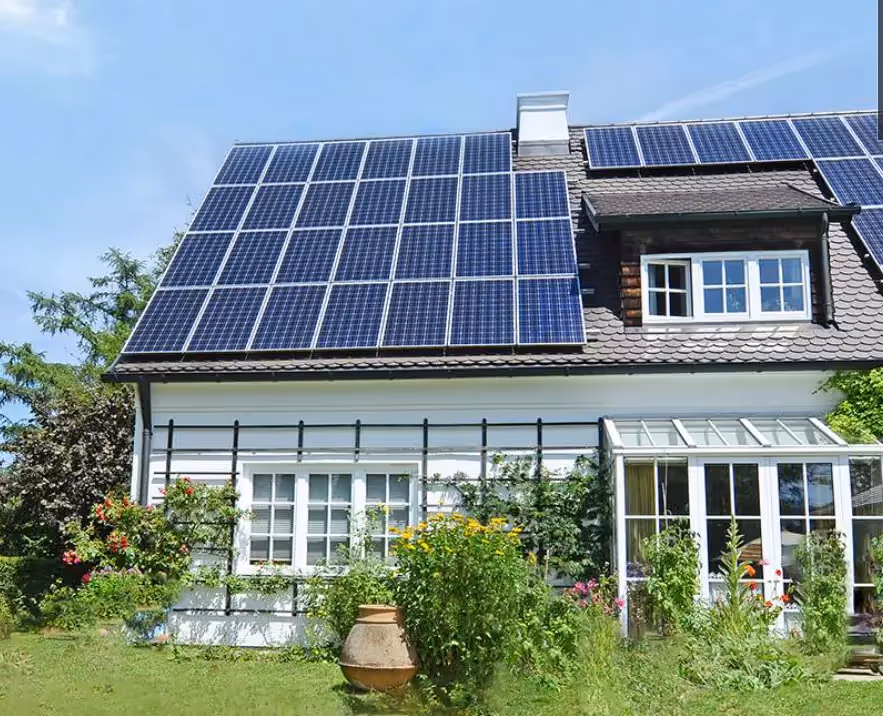 JA Solar panels on a residential roof (credit: JA Solar)