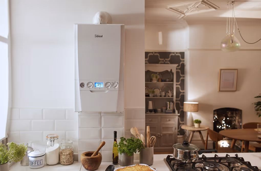 Boiler in household kitchen