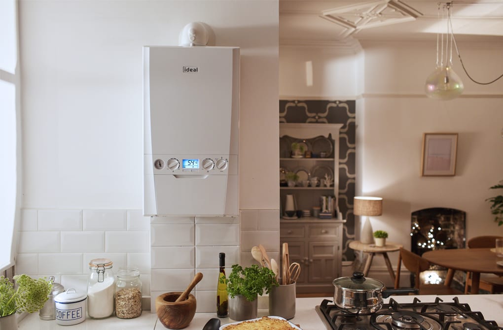Boiler in household kitchen