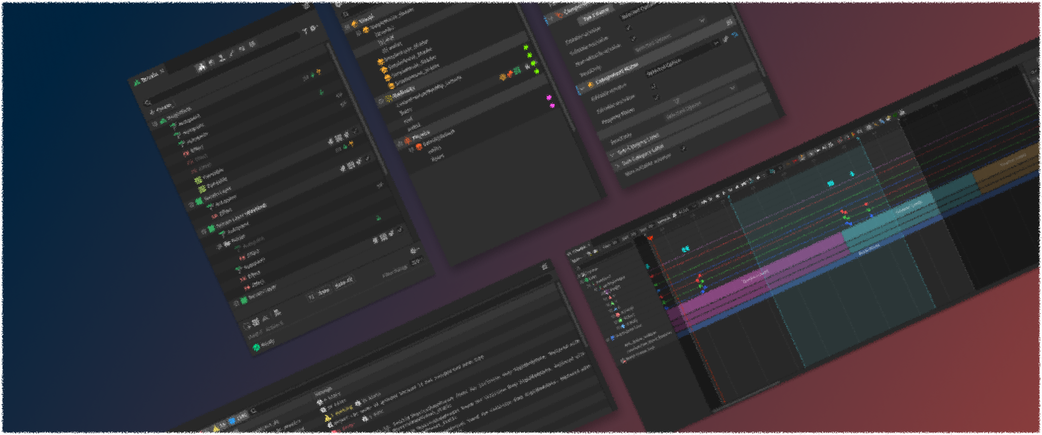 Frostbite Design System project cover image showing various panels using the design system.
