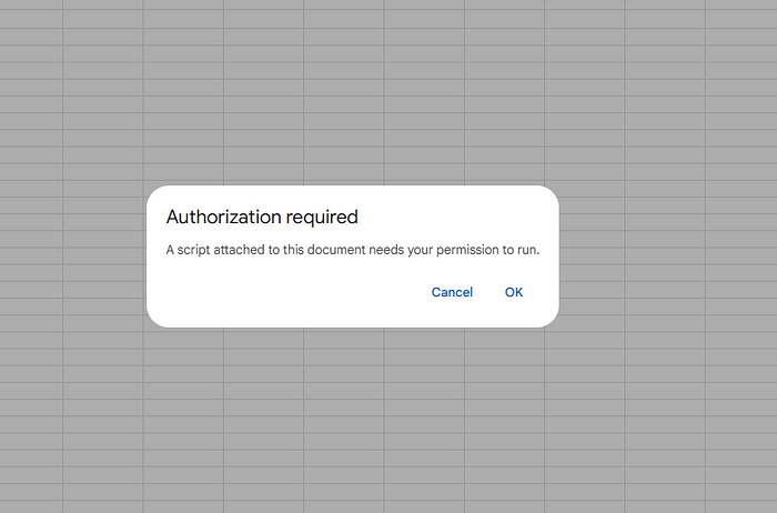 authorization Google Apps Script