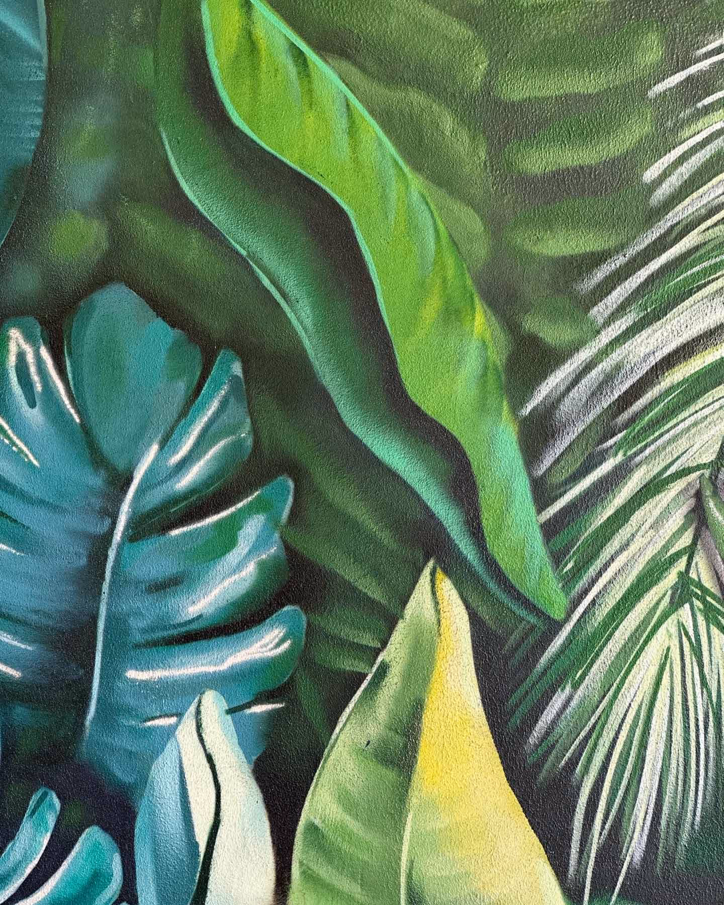 Tropical leaves painting