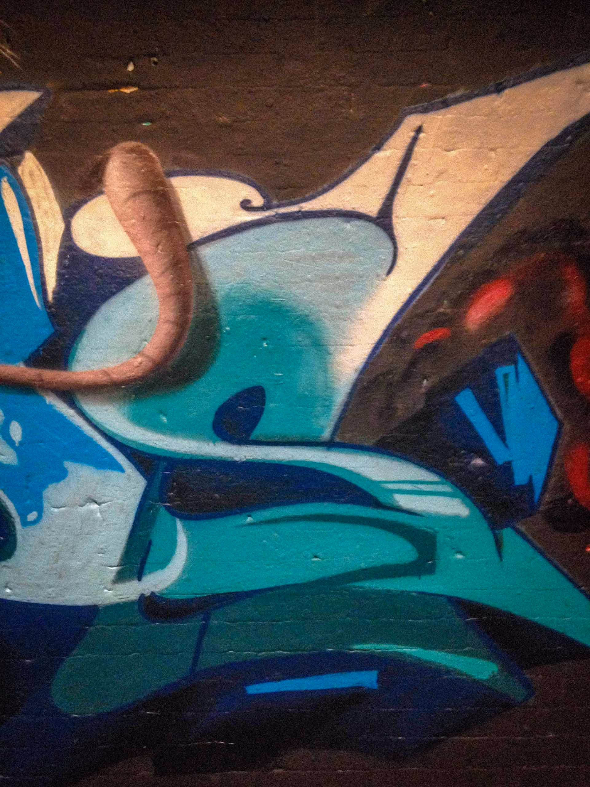 Details of S graffiti letter