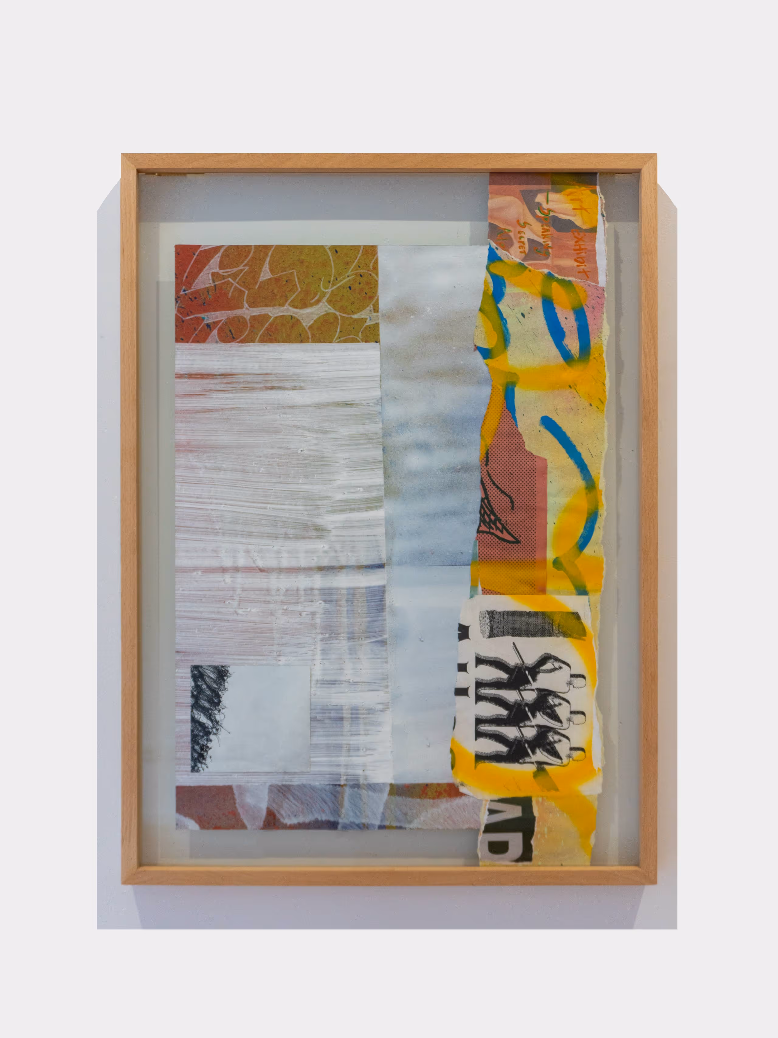 Framed abstract graffiti painting