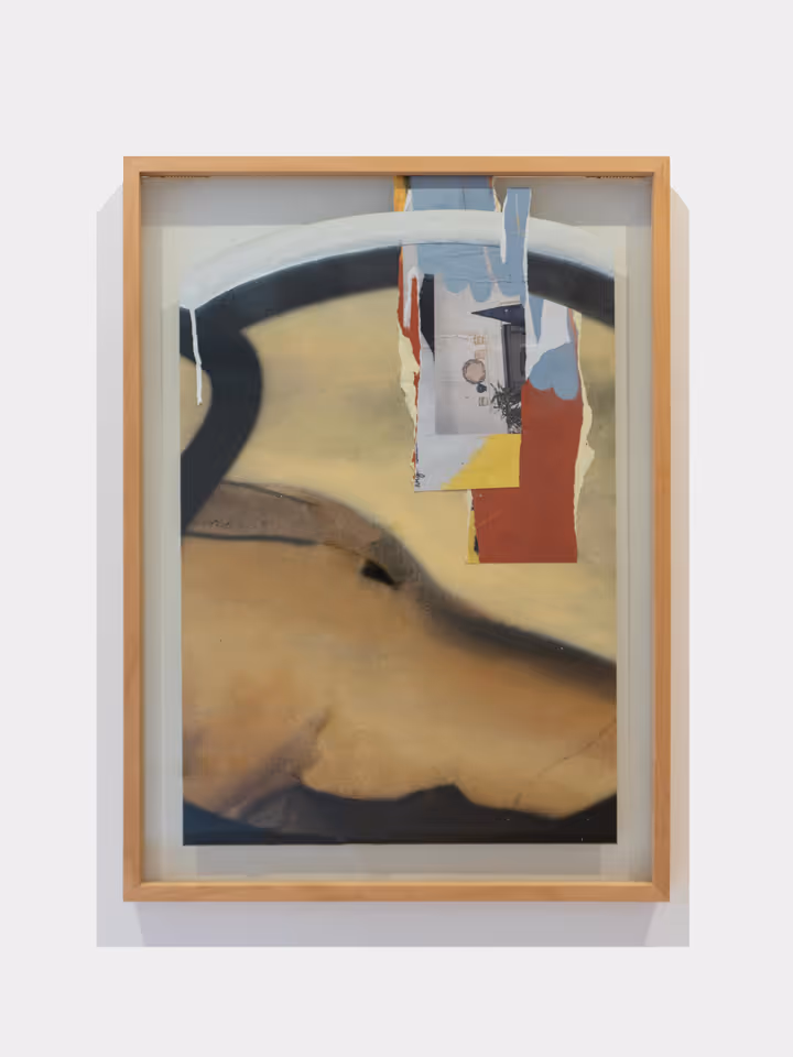 Framed abstract graffiti painting