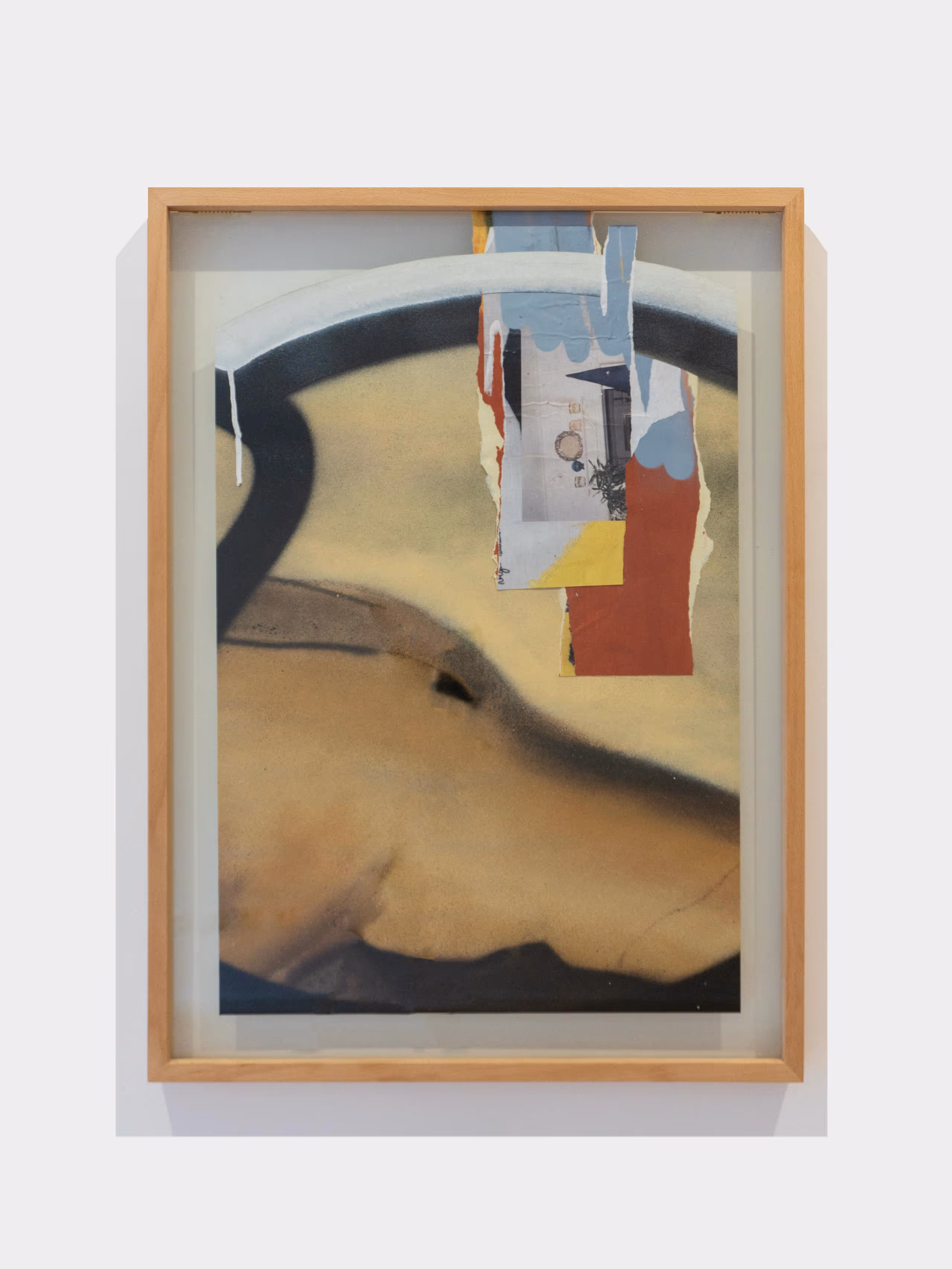 Framed abstract graffiti painting