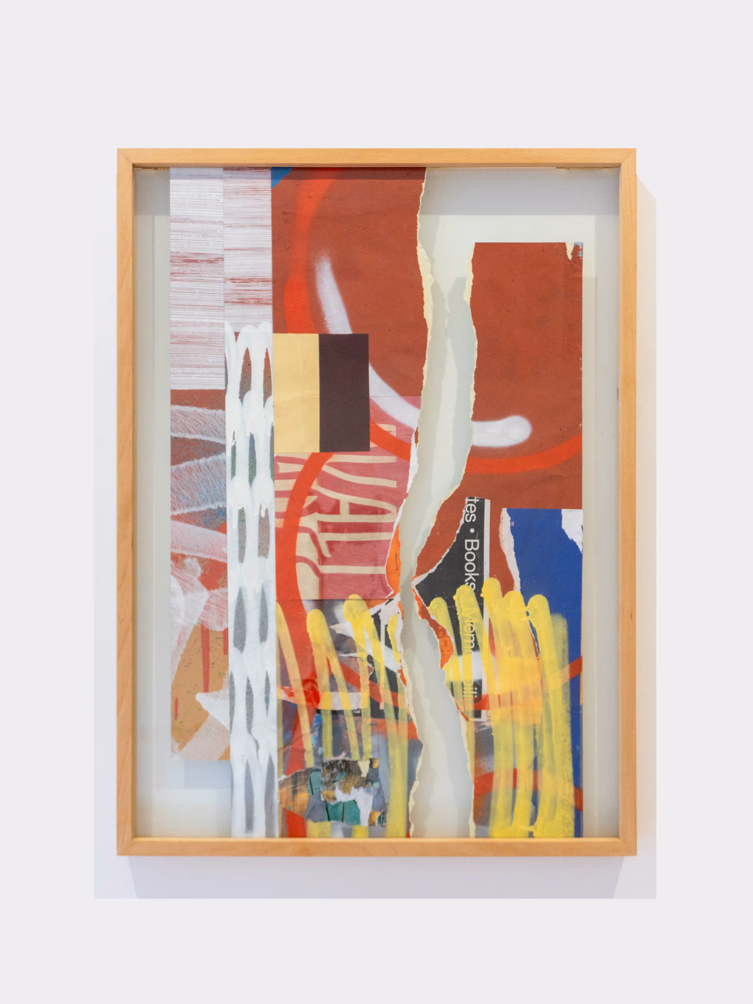 Framed abstract graffiti painting