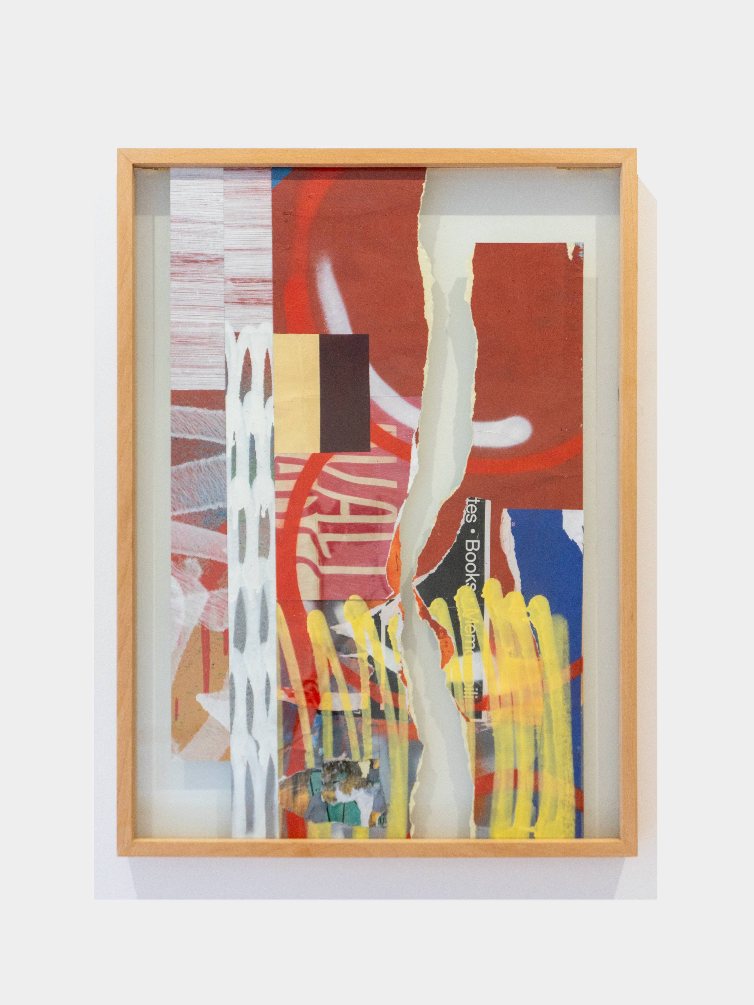 Framed abstract graffiti painting