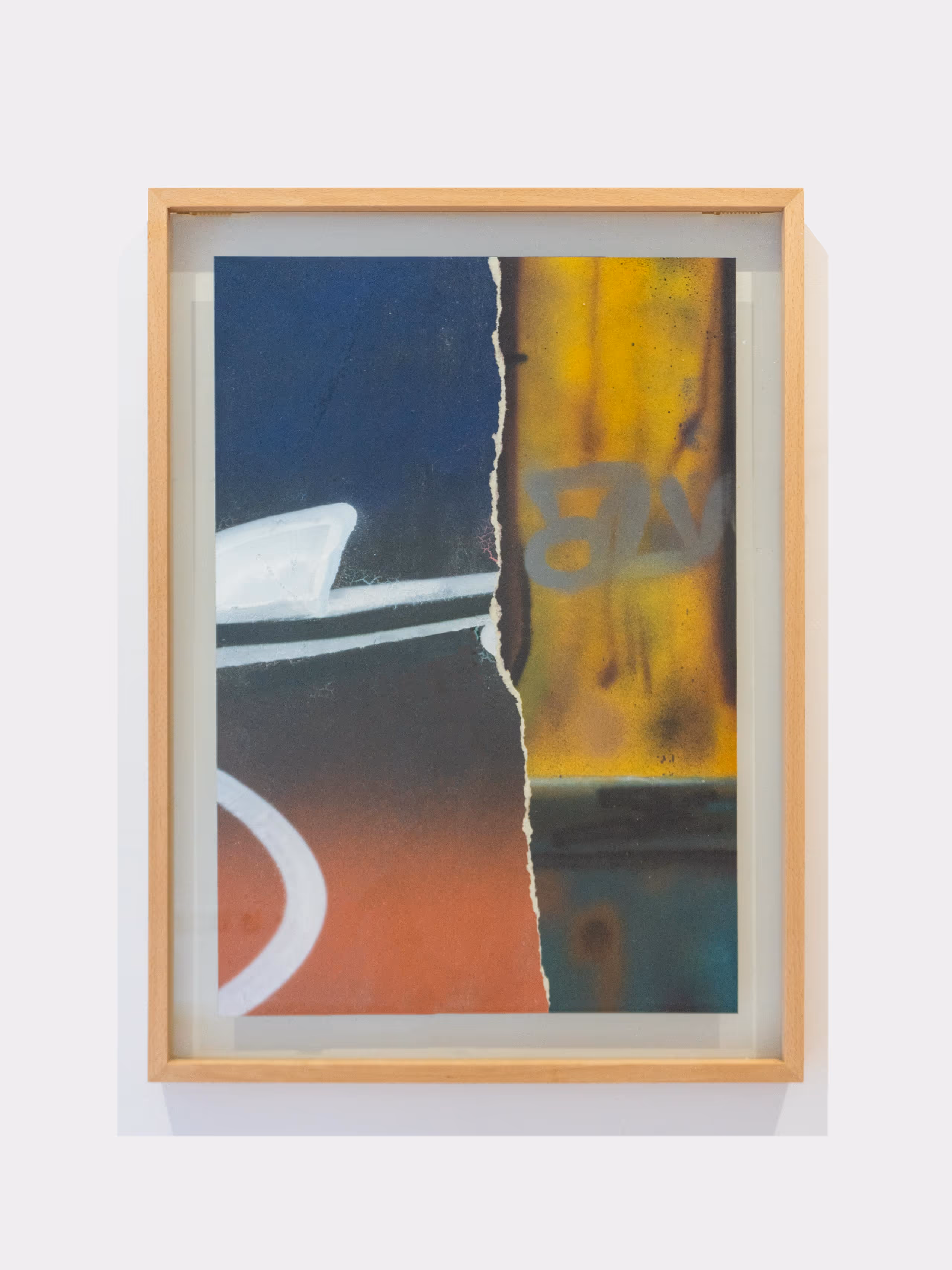 Framed abstract graffiti painting