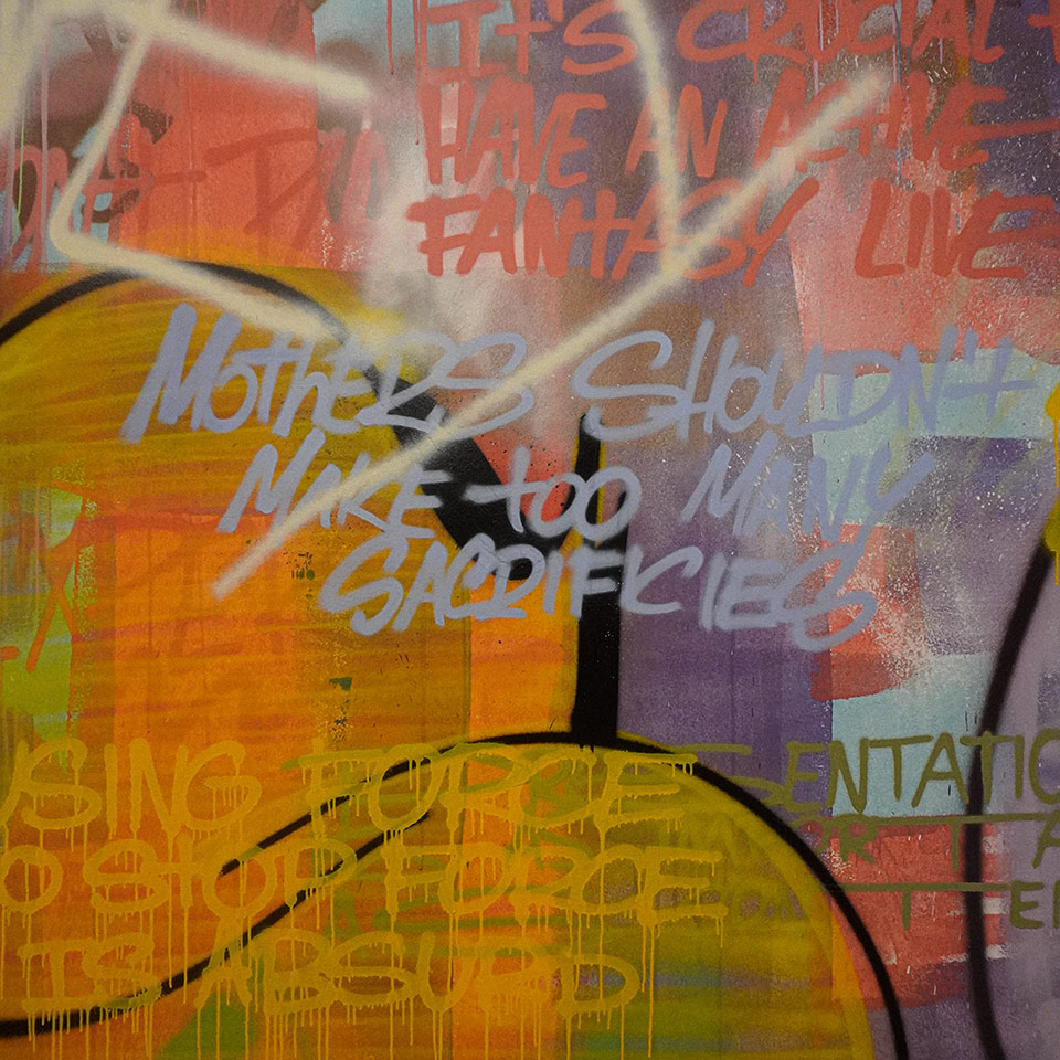 Graffiti truisms written on a wall