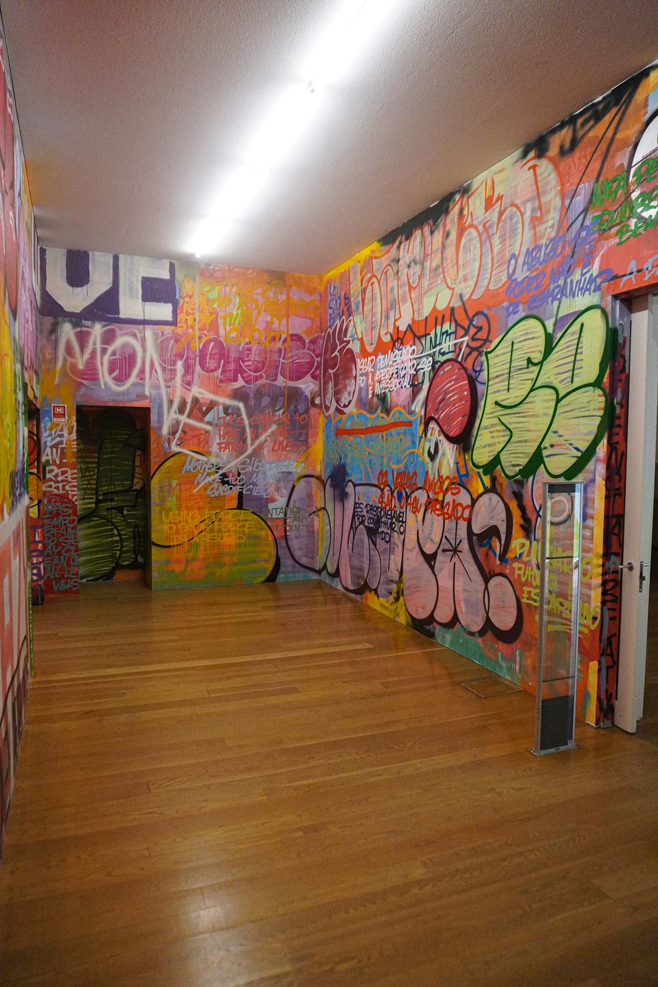 Graffiti truisms written on a wall