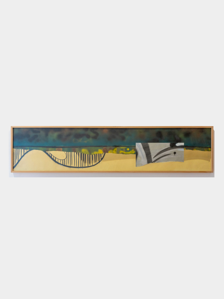 Framed abstract graffiti painting