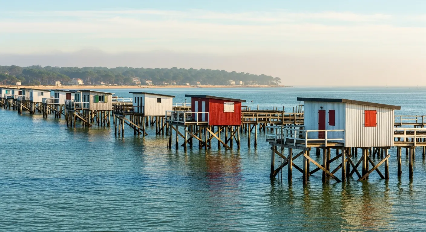 Bordeaux airport transfer to Arcachon, oyster huts
