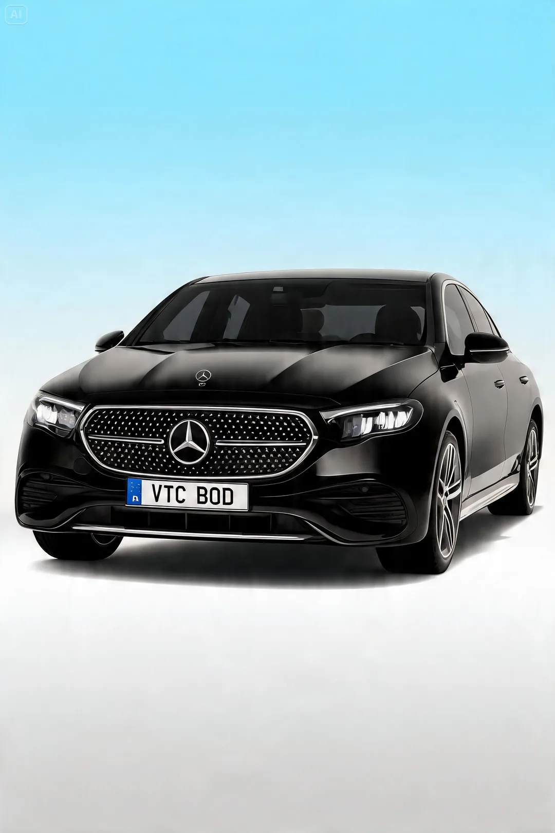 Mercedes Classe E noire — gamme Berline VTC Bordeaux
