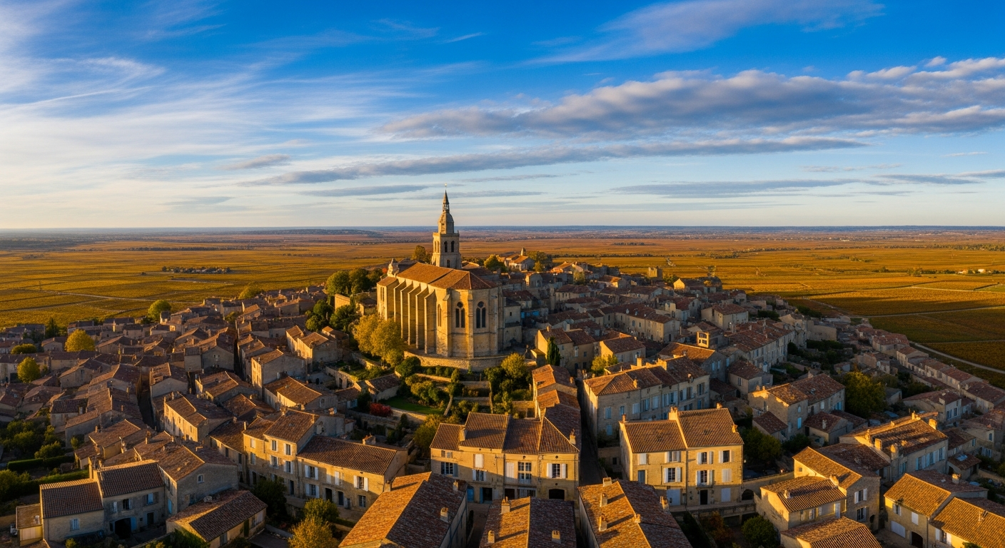 Village médiéval de Saint-Émilion classé UNESCO 1999 et son vignoble de 5400 hectares en Gironde