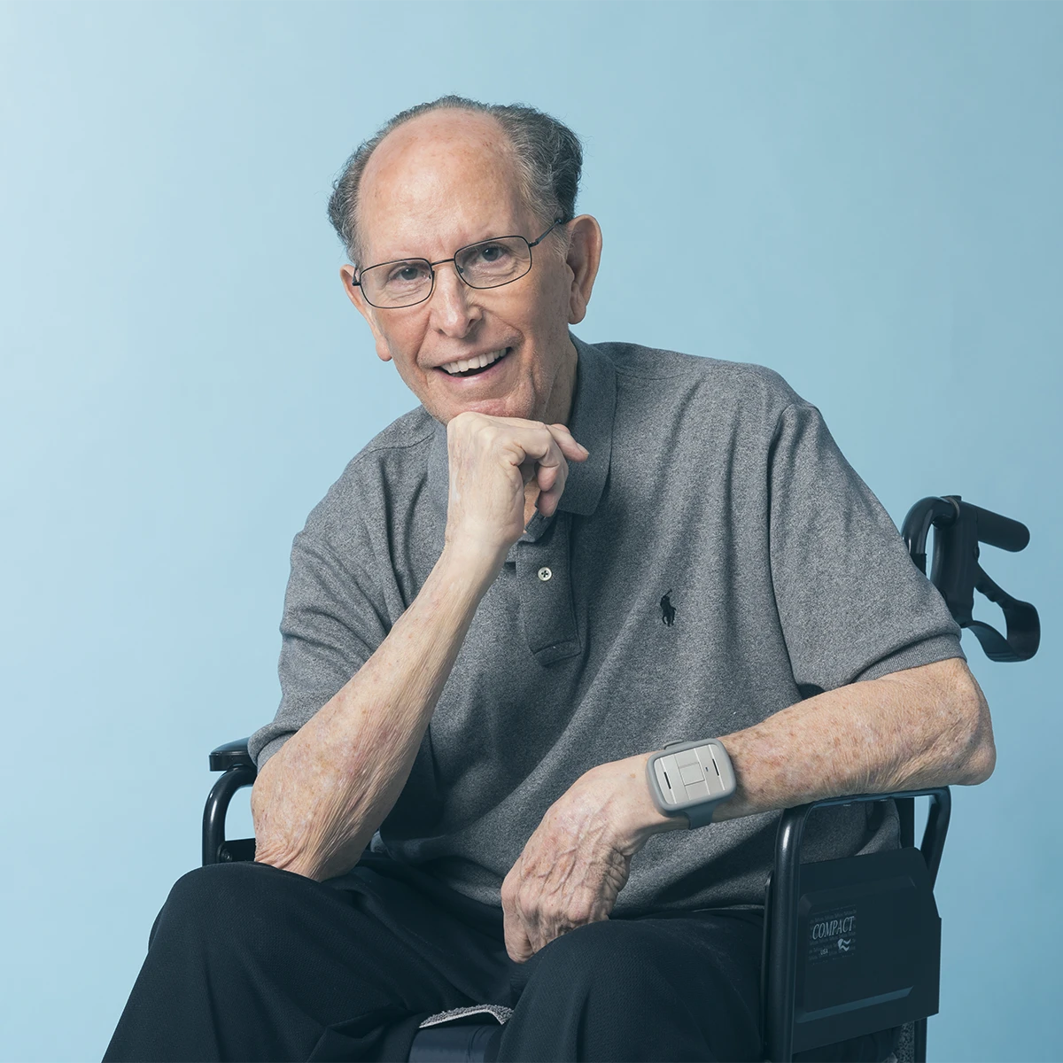 portrait of man in wheelchair