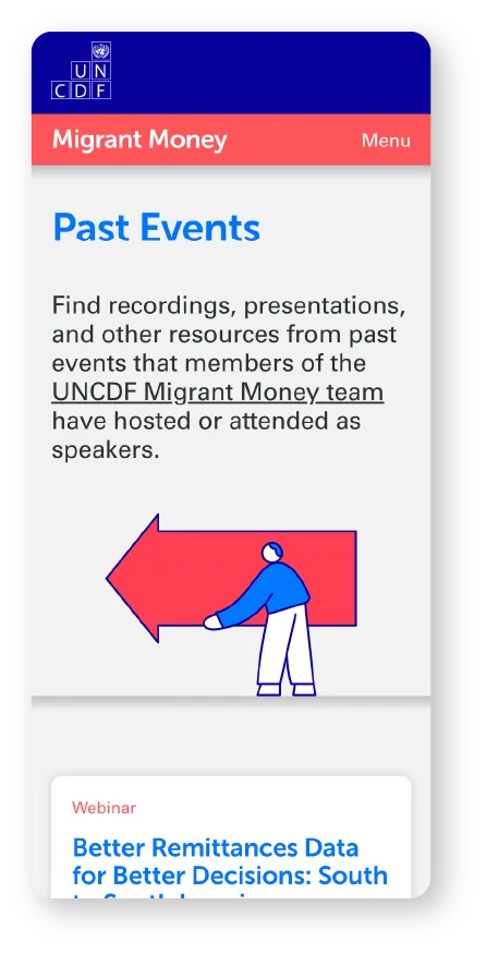 screenshot of website
