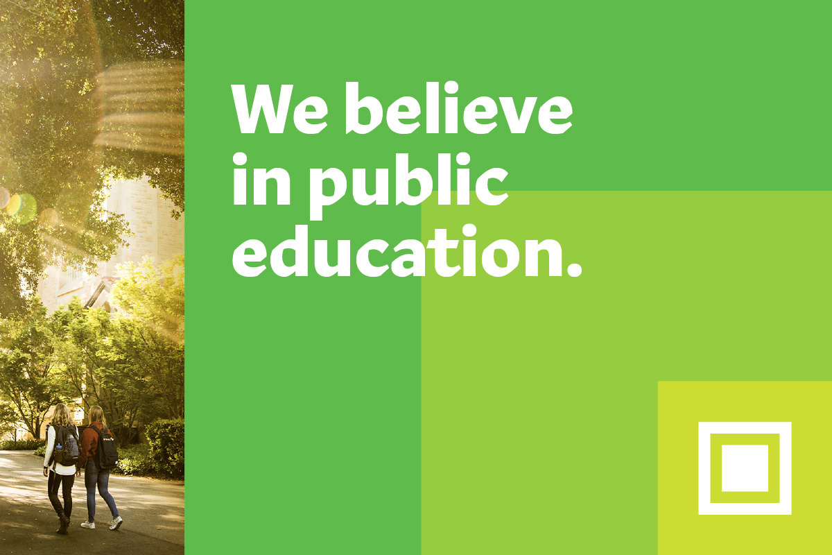 We believe in public education