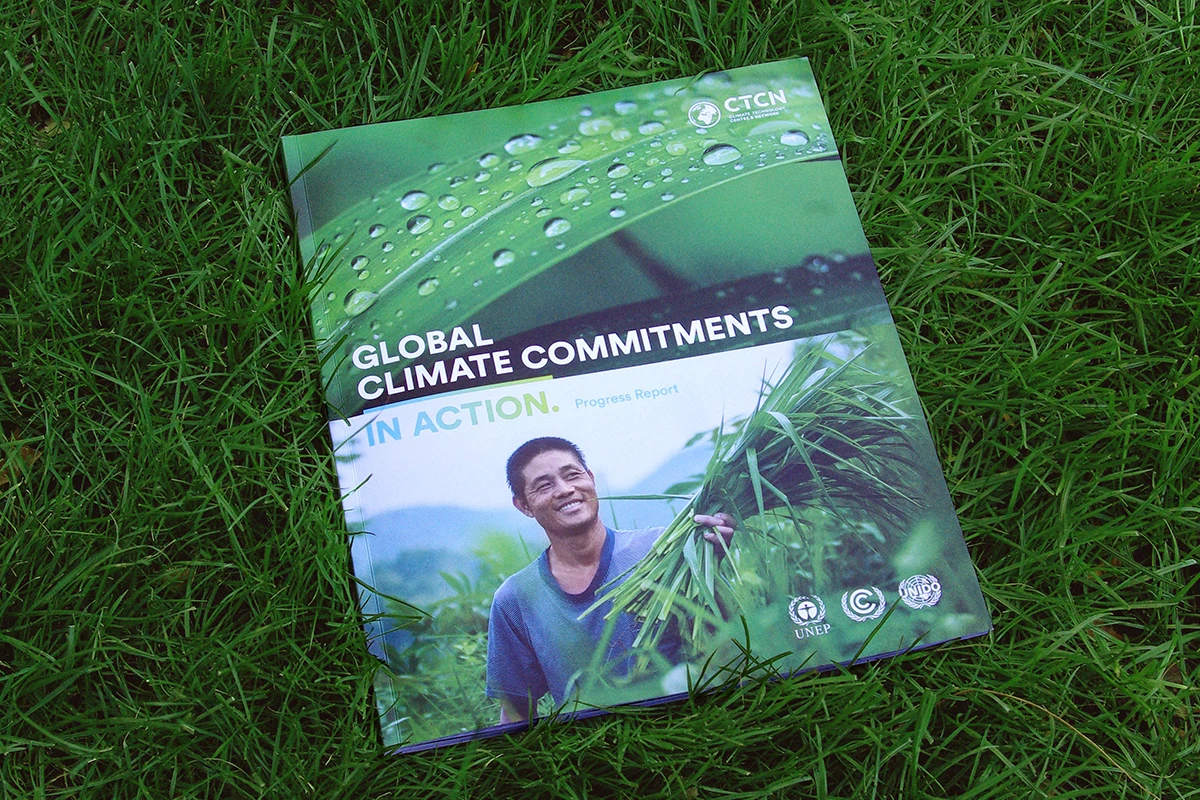 Photo of an annual report.
