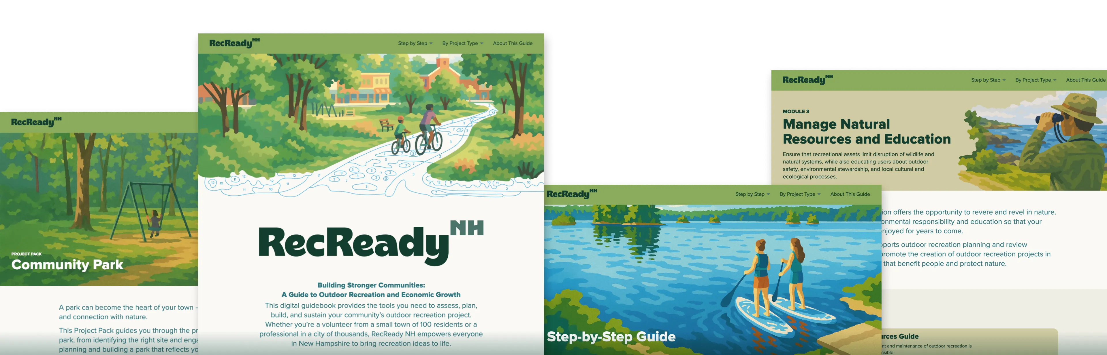Screenshots of a website
