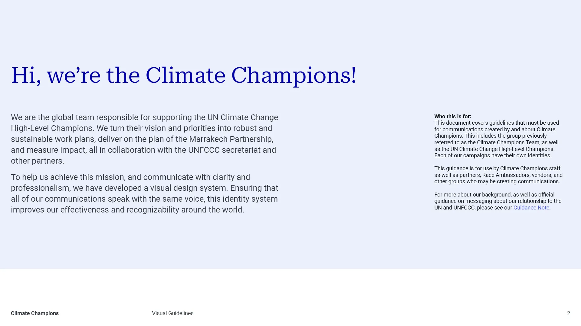 Page from a graphic guidelines document.