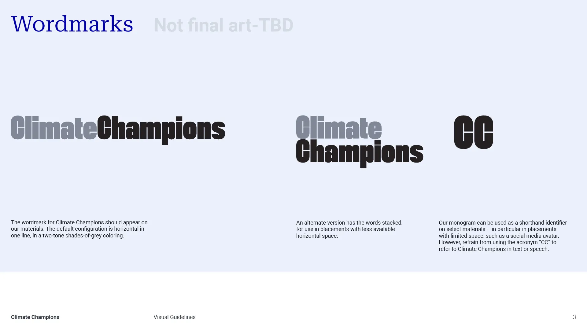 Page from a graphic guidelines document.