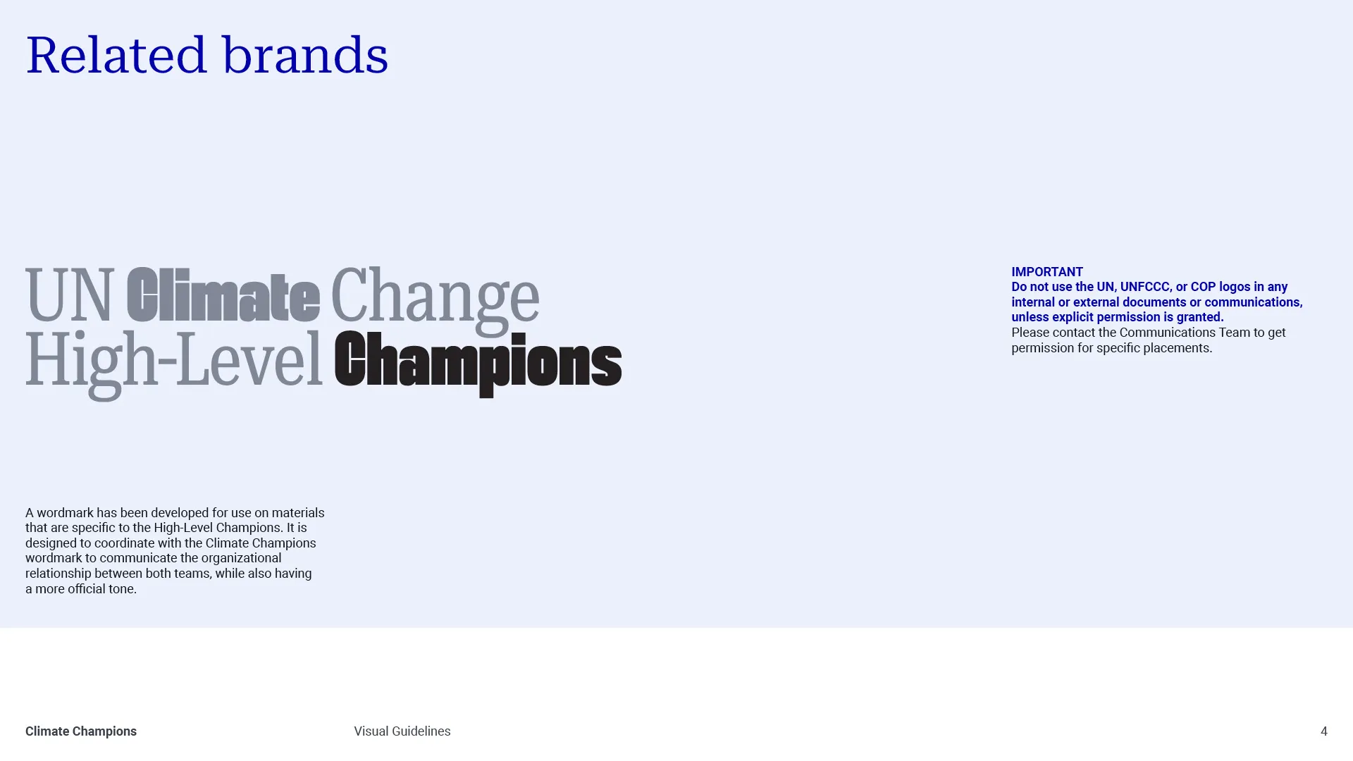 Page from a graphic guidelines document.