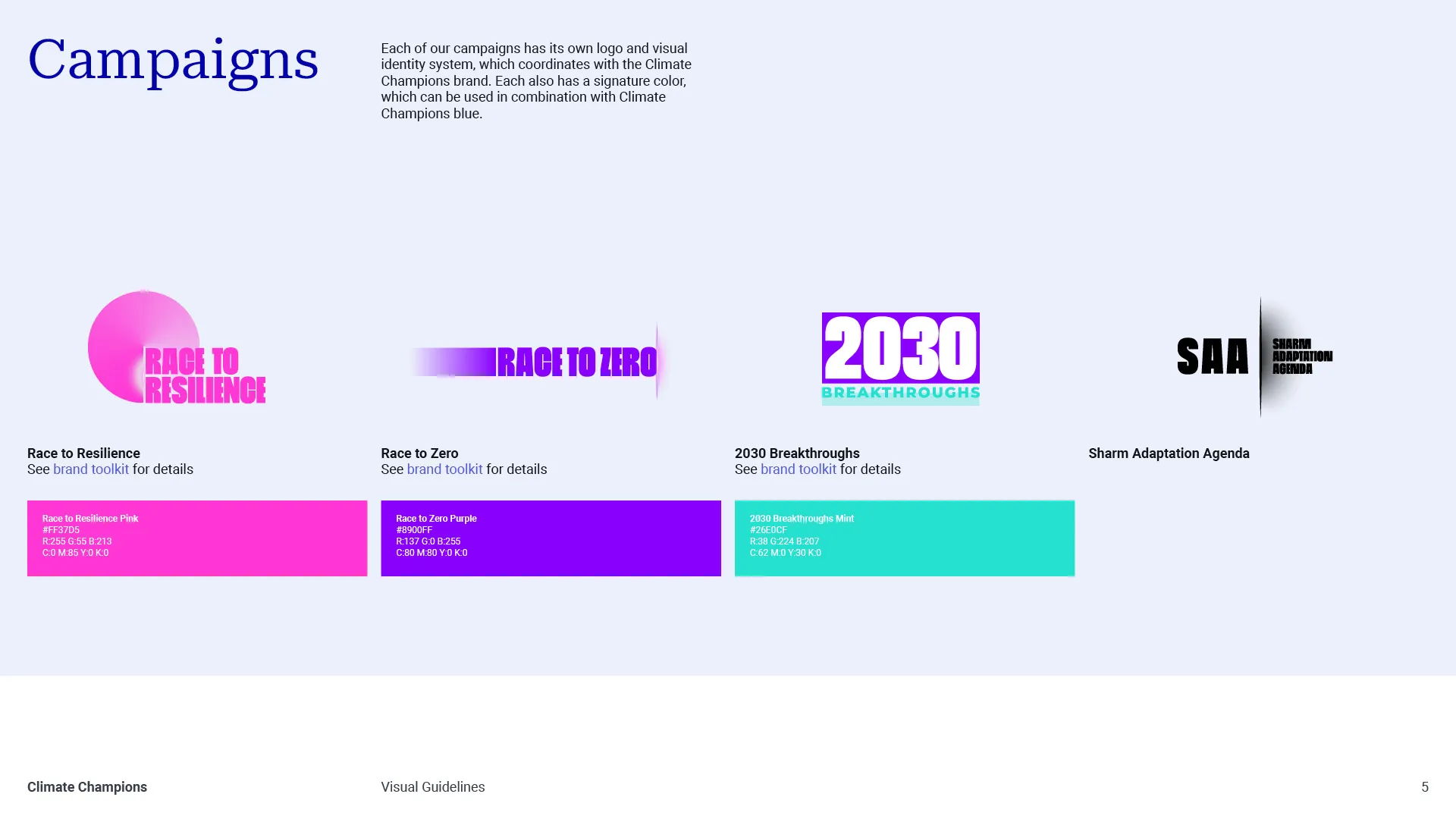 Page from a graphic guidelines document.