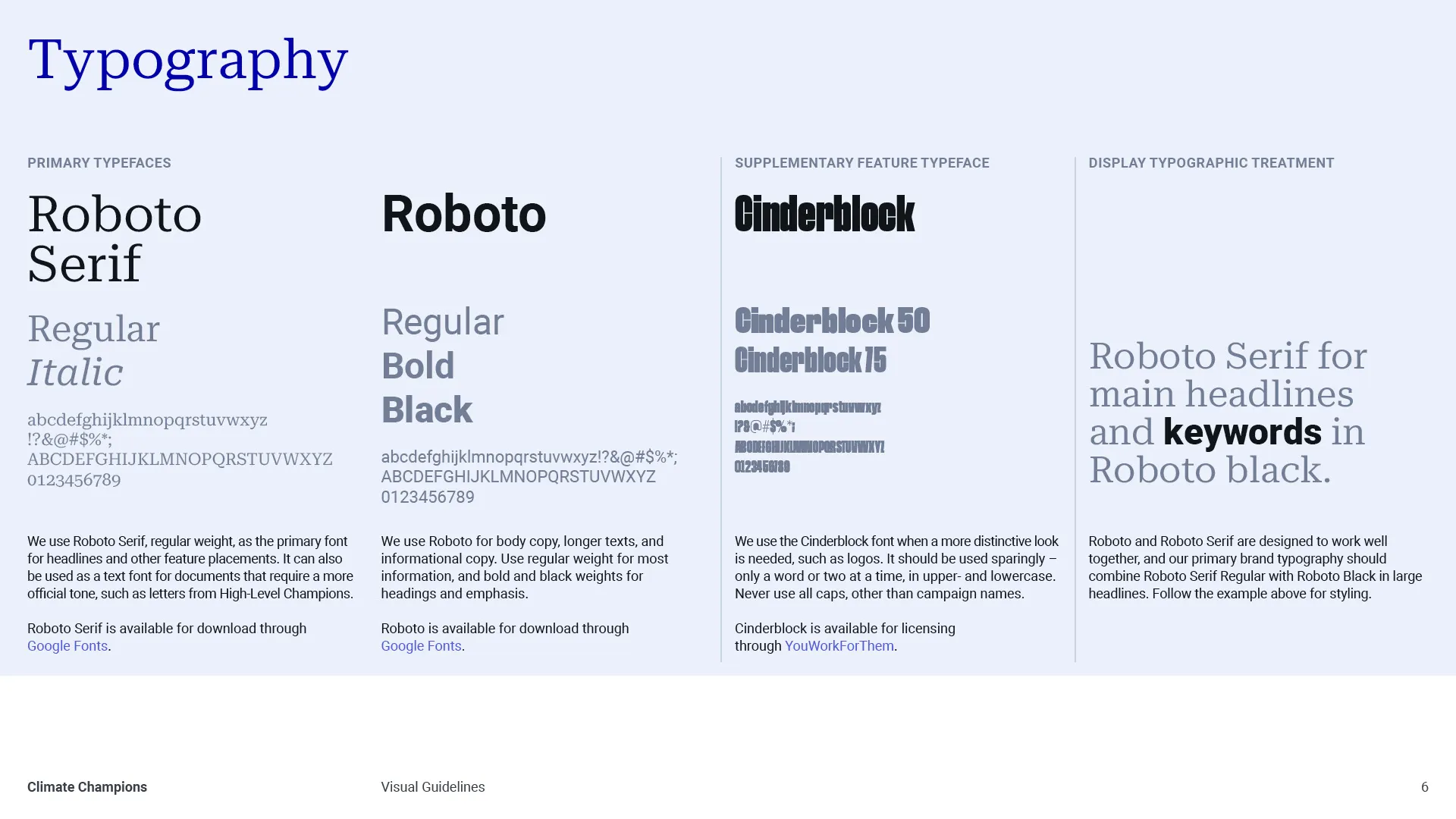 Page from a graphic guidelines document.