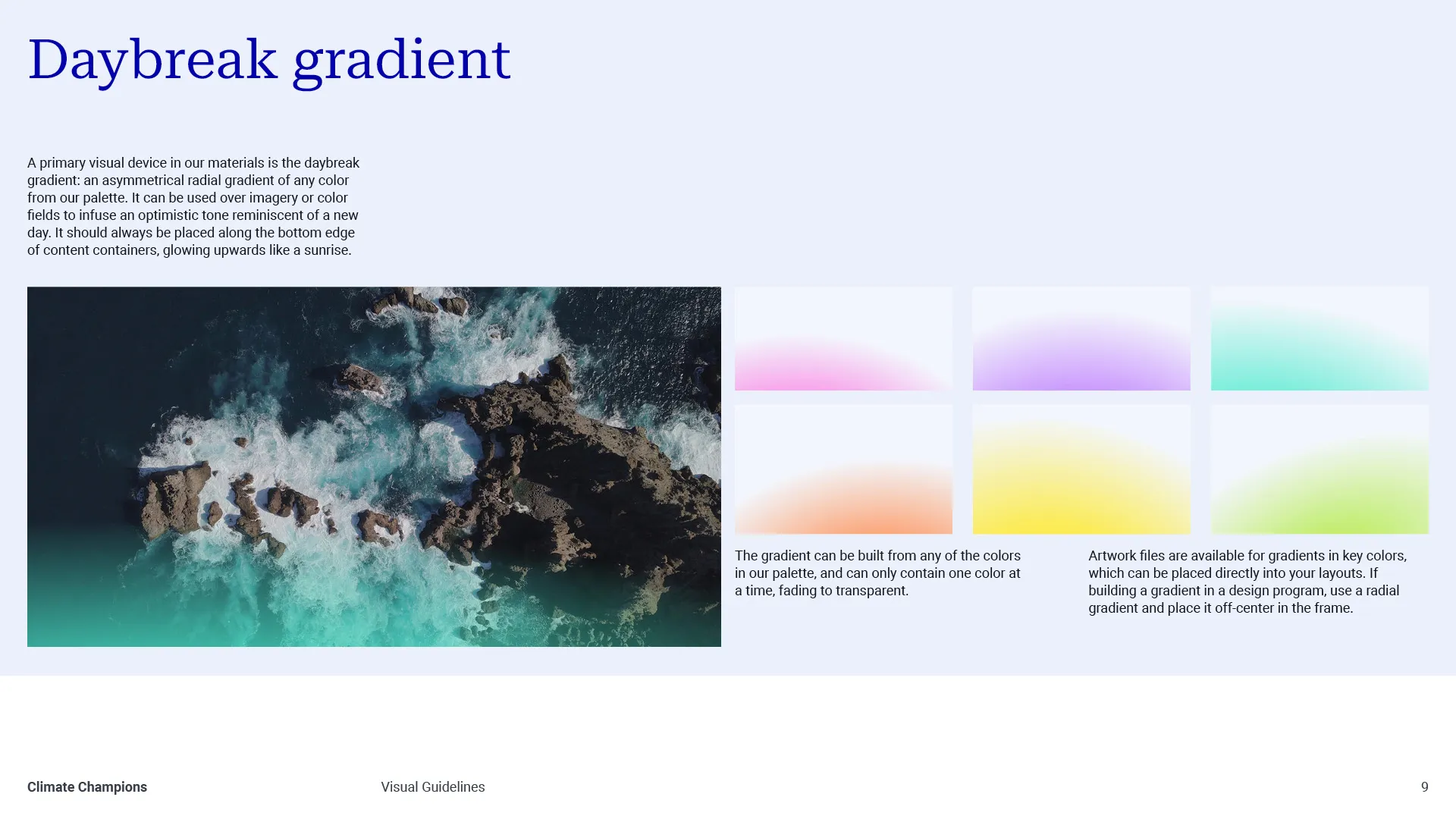 Page from a graphic guidelines document.