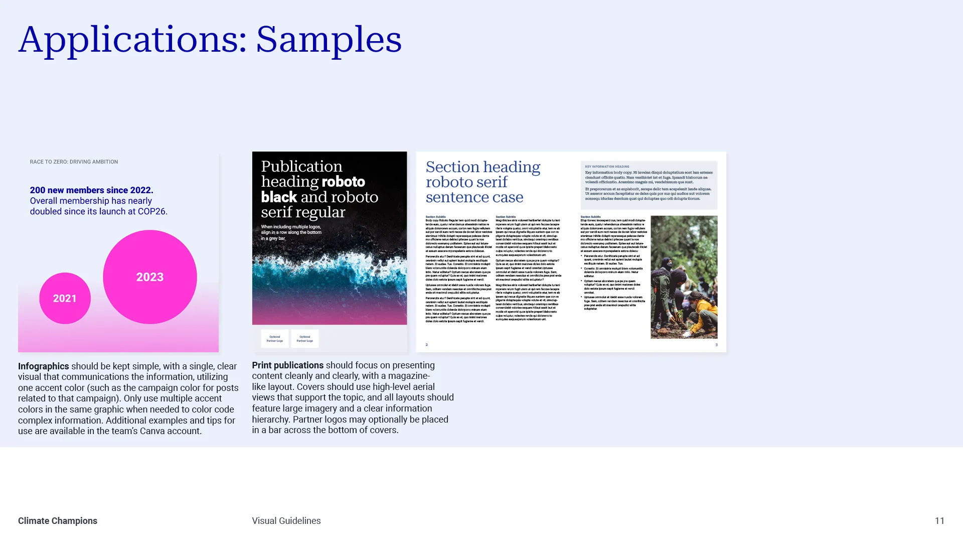 Page from a graphic guidelines document.