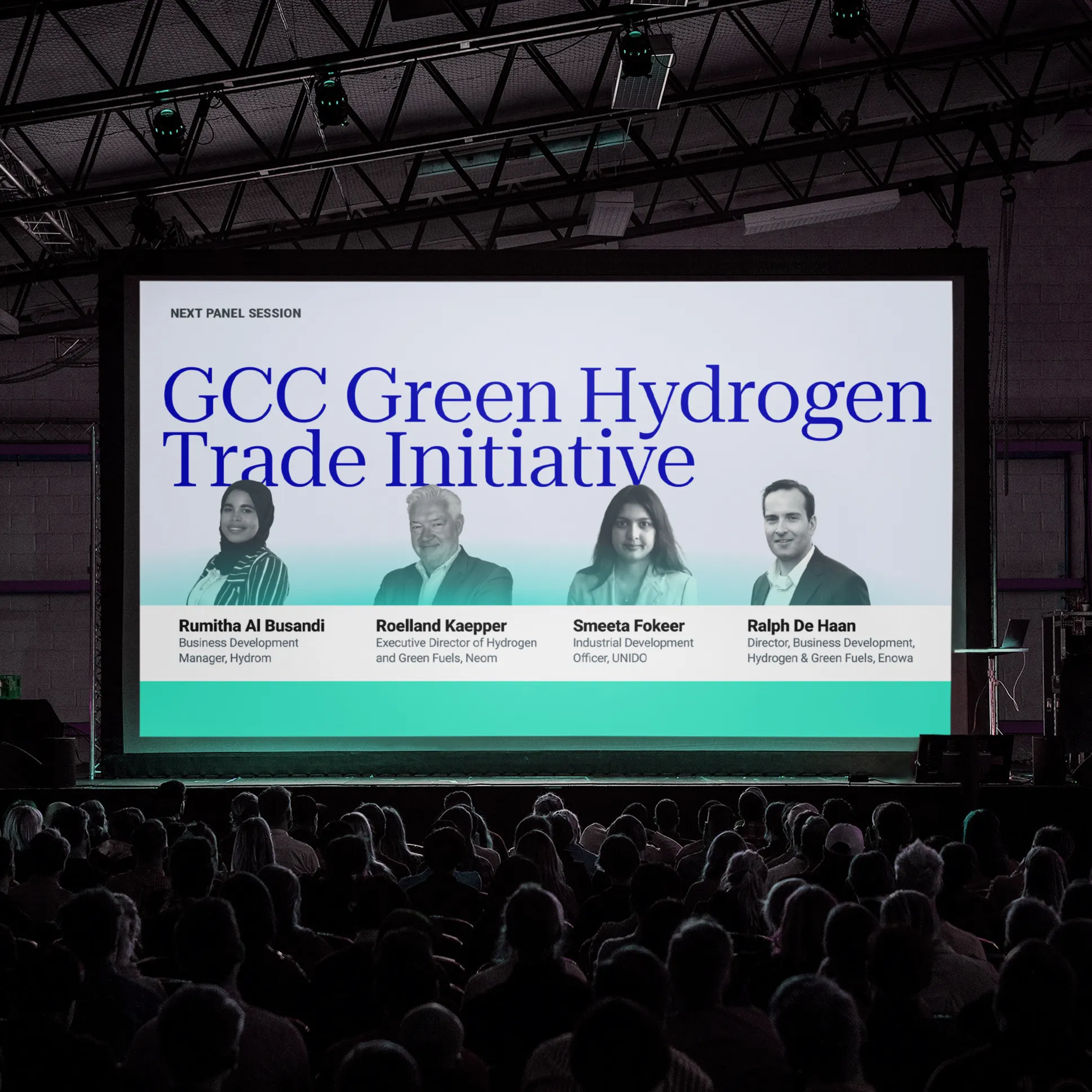 Mockup of a presentation screen.