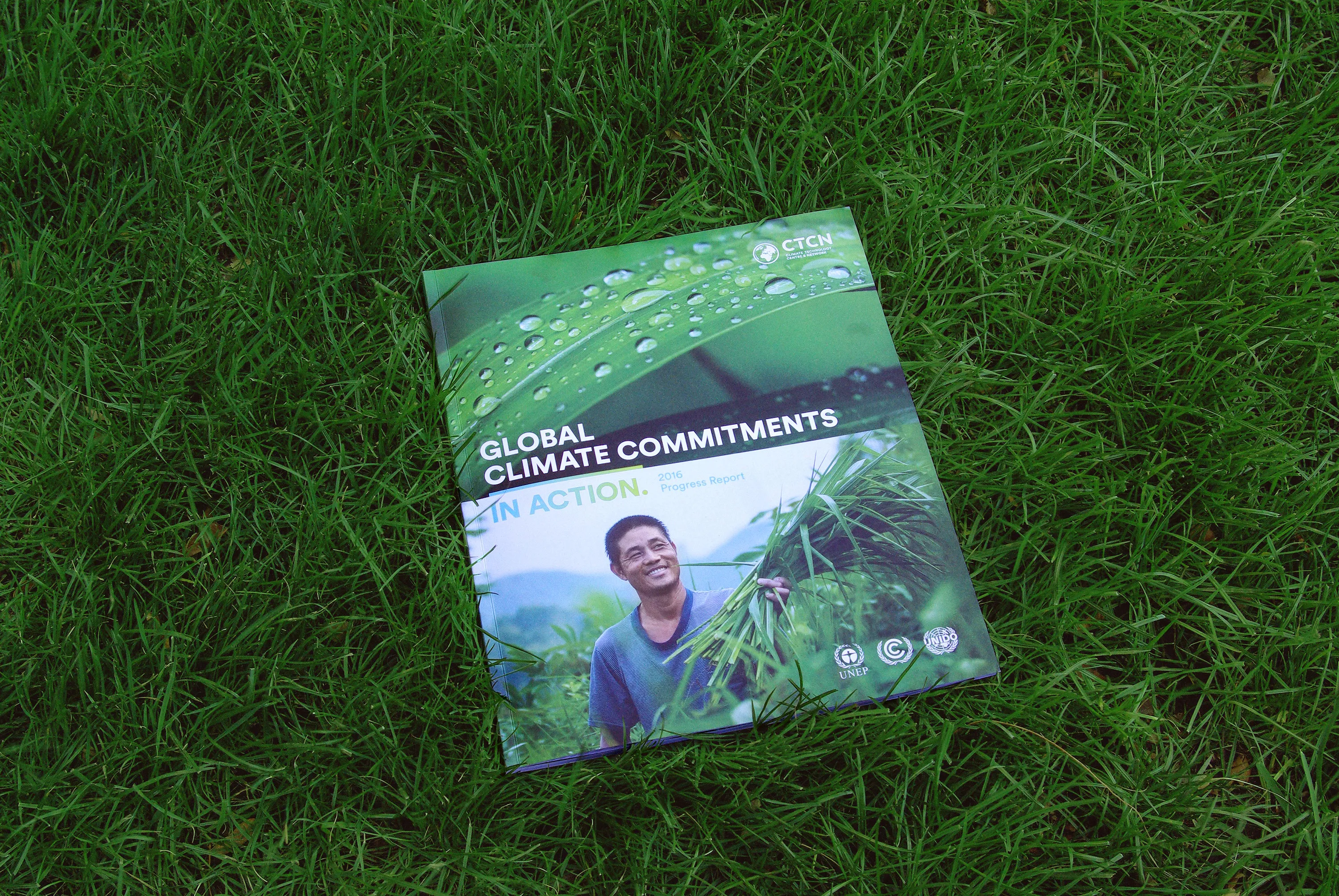 Photo of an annual impact report.