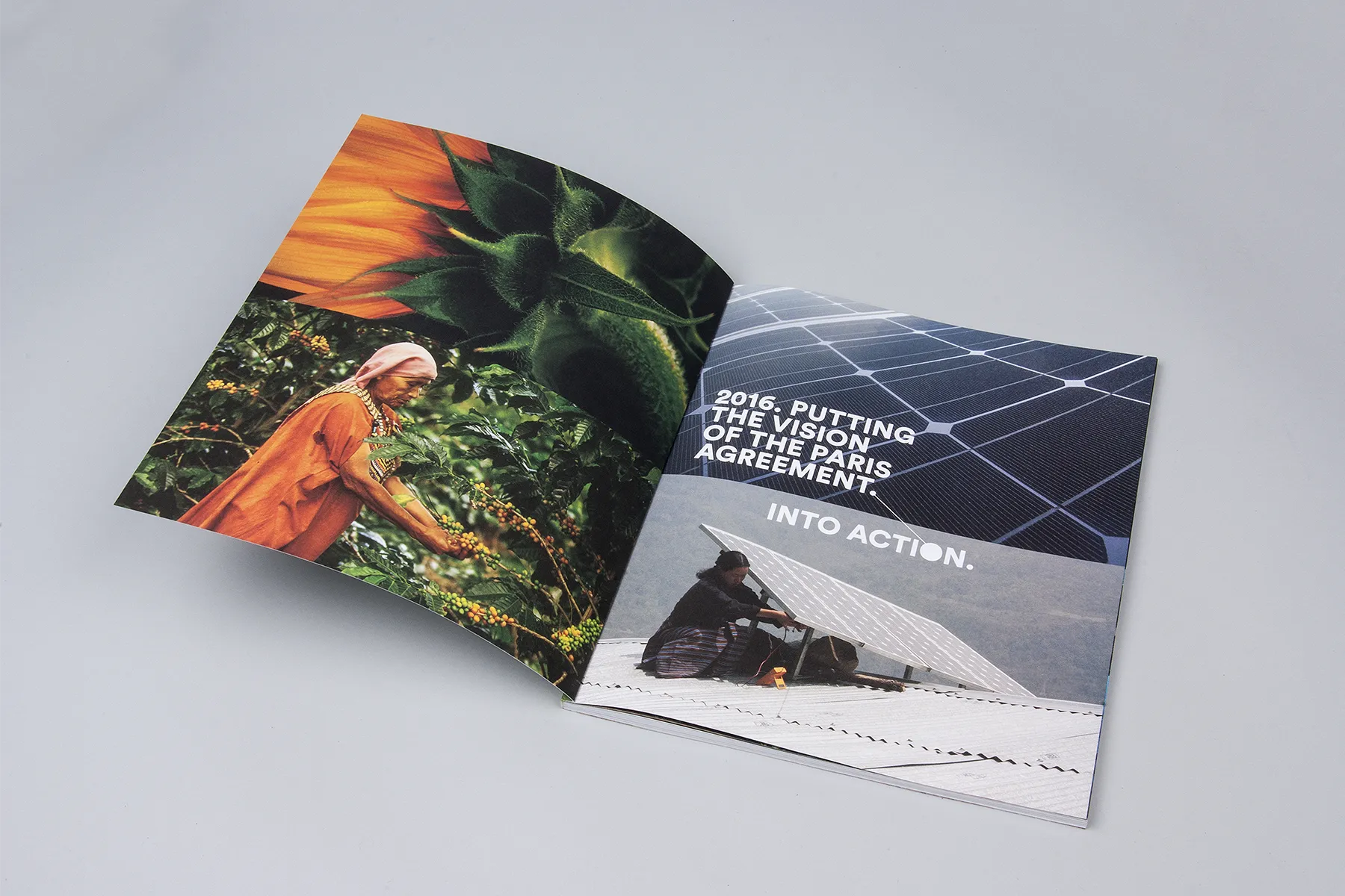 Photo of an annual impact report.