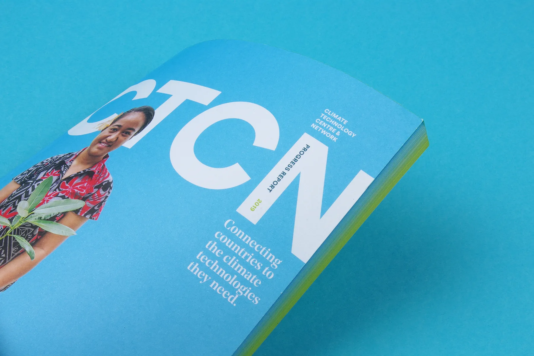 Photo of an annual impact report.