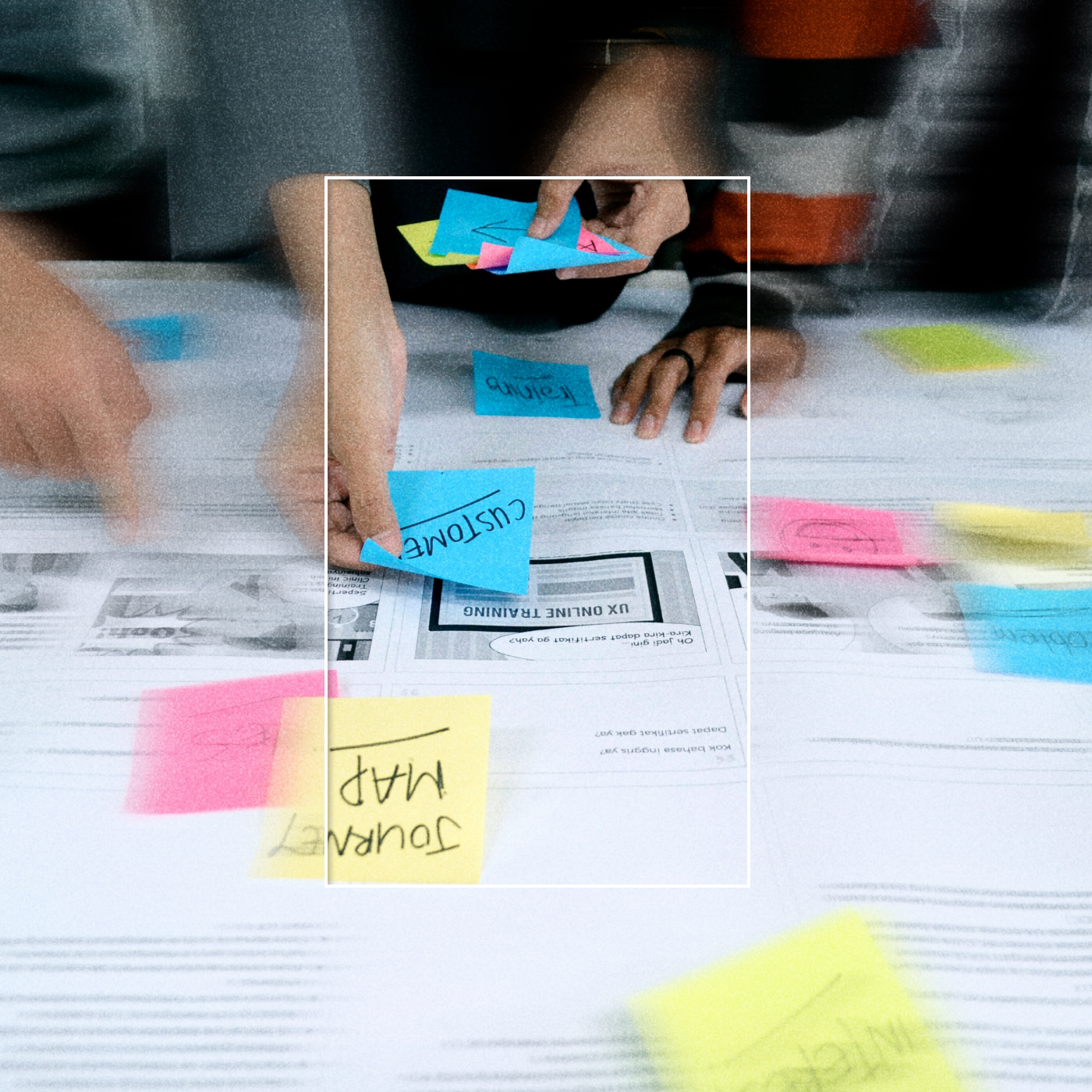 Photo of a teram working together