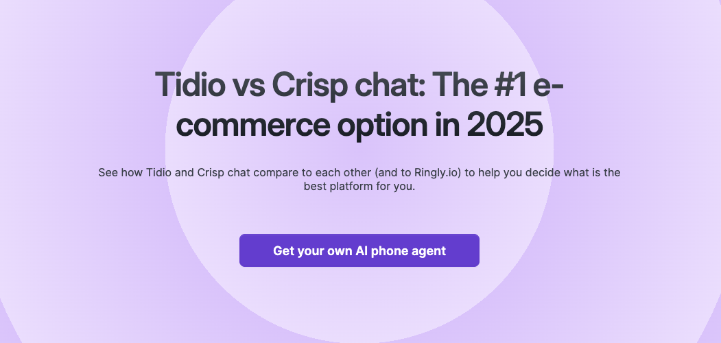 See how Tidio and Crisp chat compare to each other (and to Ringly.io) to help you decide what is the best platform for you.