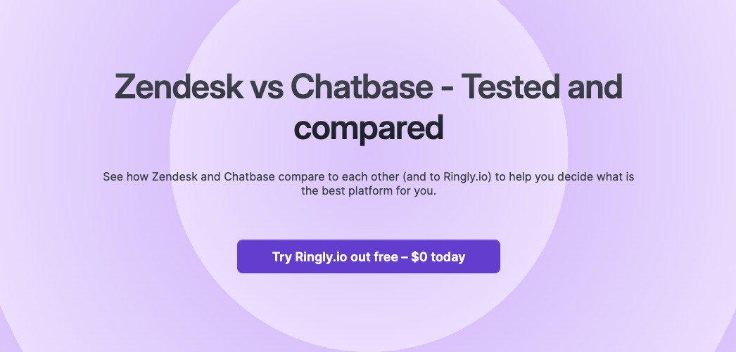 See how Zendesk and Chatbase compare to each other (and to Ringly.io) to help you decide what is the best platform for you.